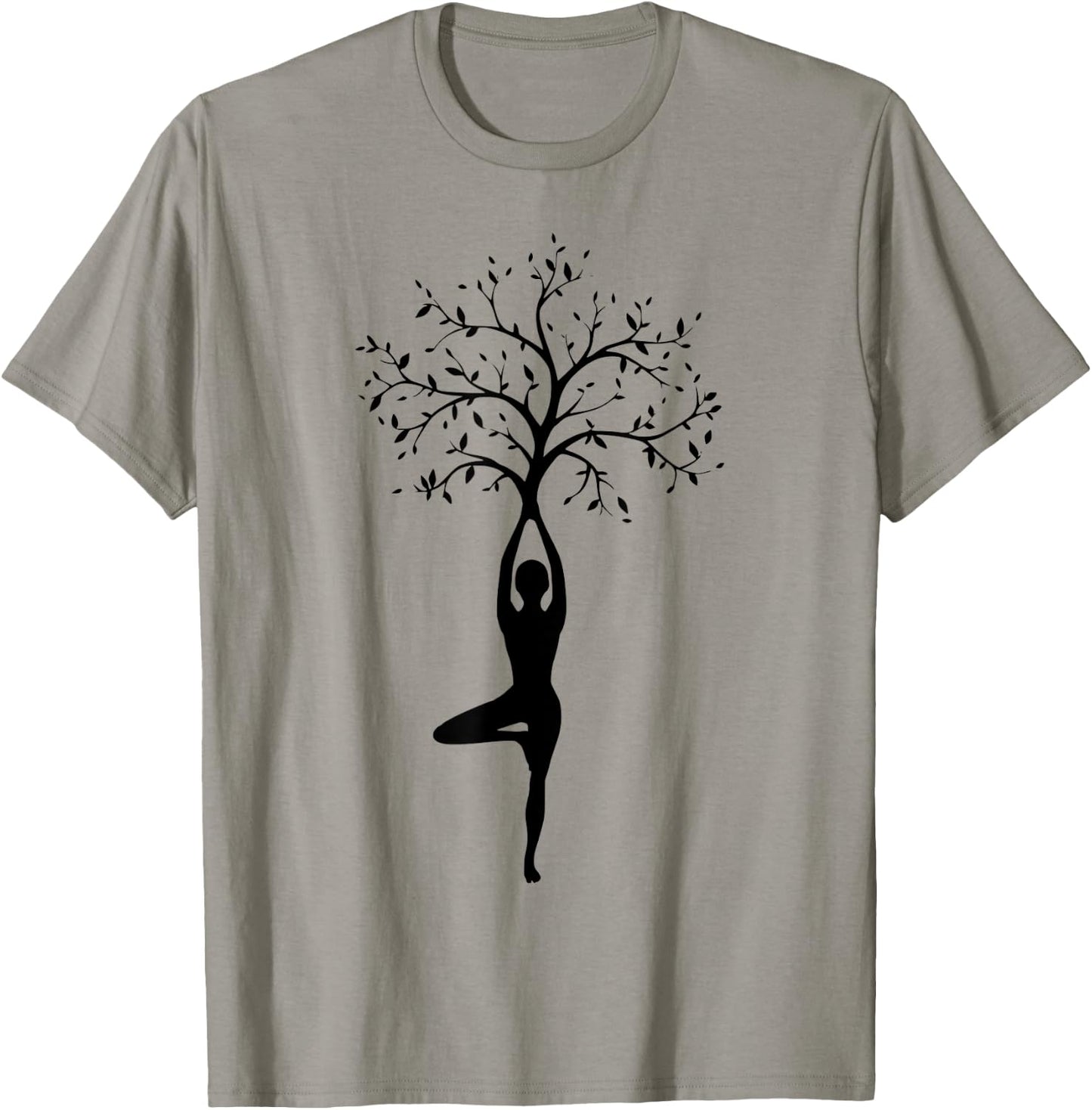 Yoga Tree Pose Essence T-Shirt - T-Shirt | Sand