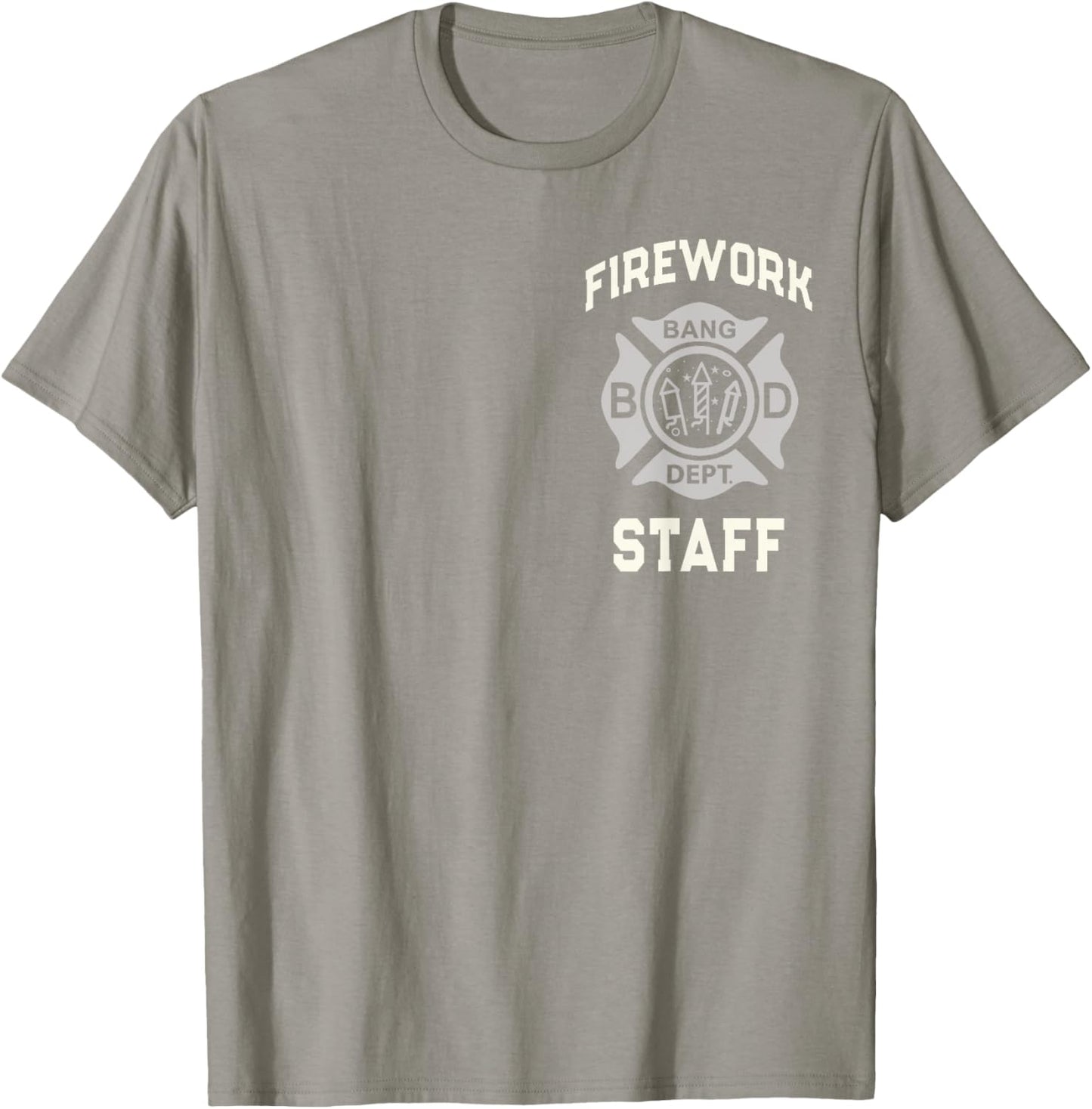 Funny FIREWORK STAFF 4th of July Pyro Safety Director Crew T-Shirt - T-Shirt | Sand