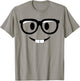 Nerd Emoticon With Glasses T-Shirt - T-Shirt | Sand