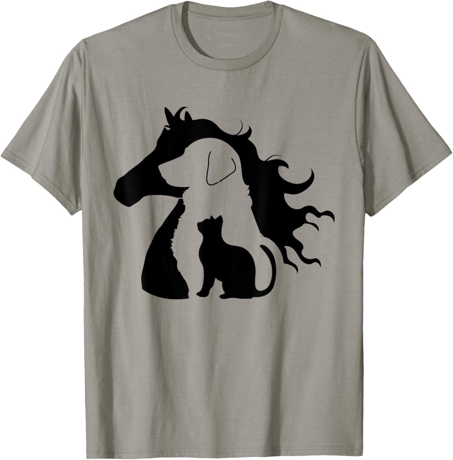 Cute Horse Dog Cat Lover Women Mom Dad Kids Toddler T-Shirt - T-Shirt | Sand