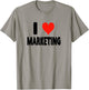 I Love Marketing - Heart Funny Ads Ad Agency Advertising T-Shirt - T-Shirt | Sand