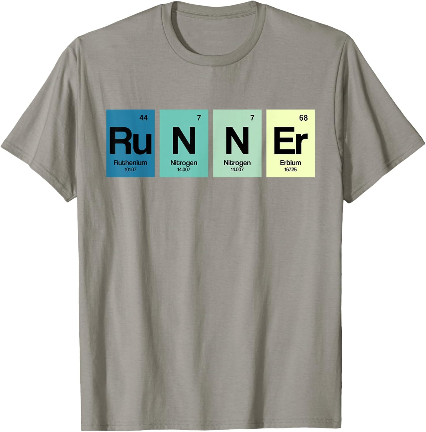 Runner Periodic Table Funy Marathon Runners Science Gift T-Shirt - T-Shirt | Sand