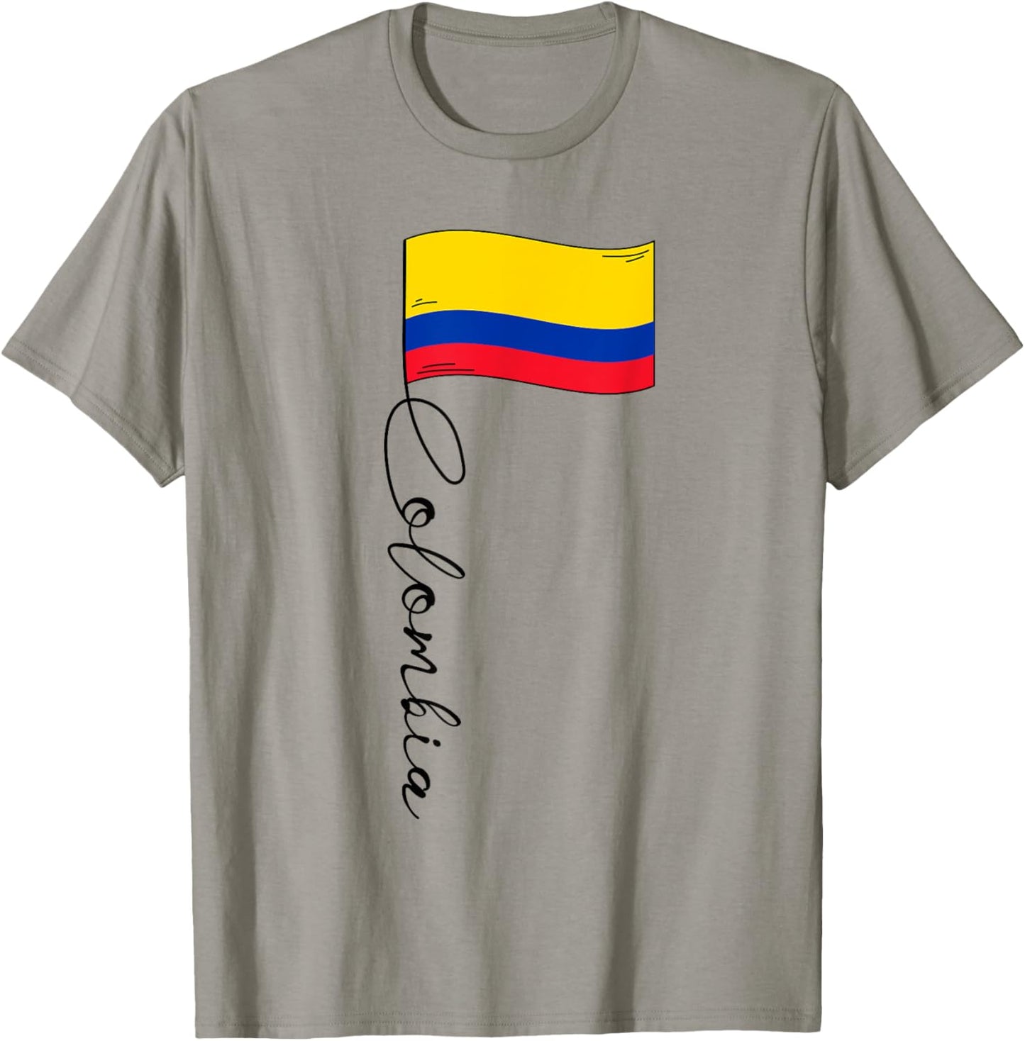 Colombia Signature Flag Pole - Patriotic Colombian Flag Kids Men T-Shirt - T-Shirt | Sand