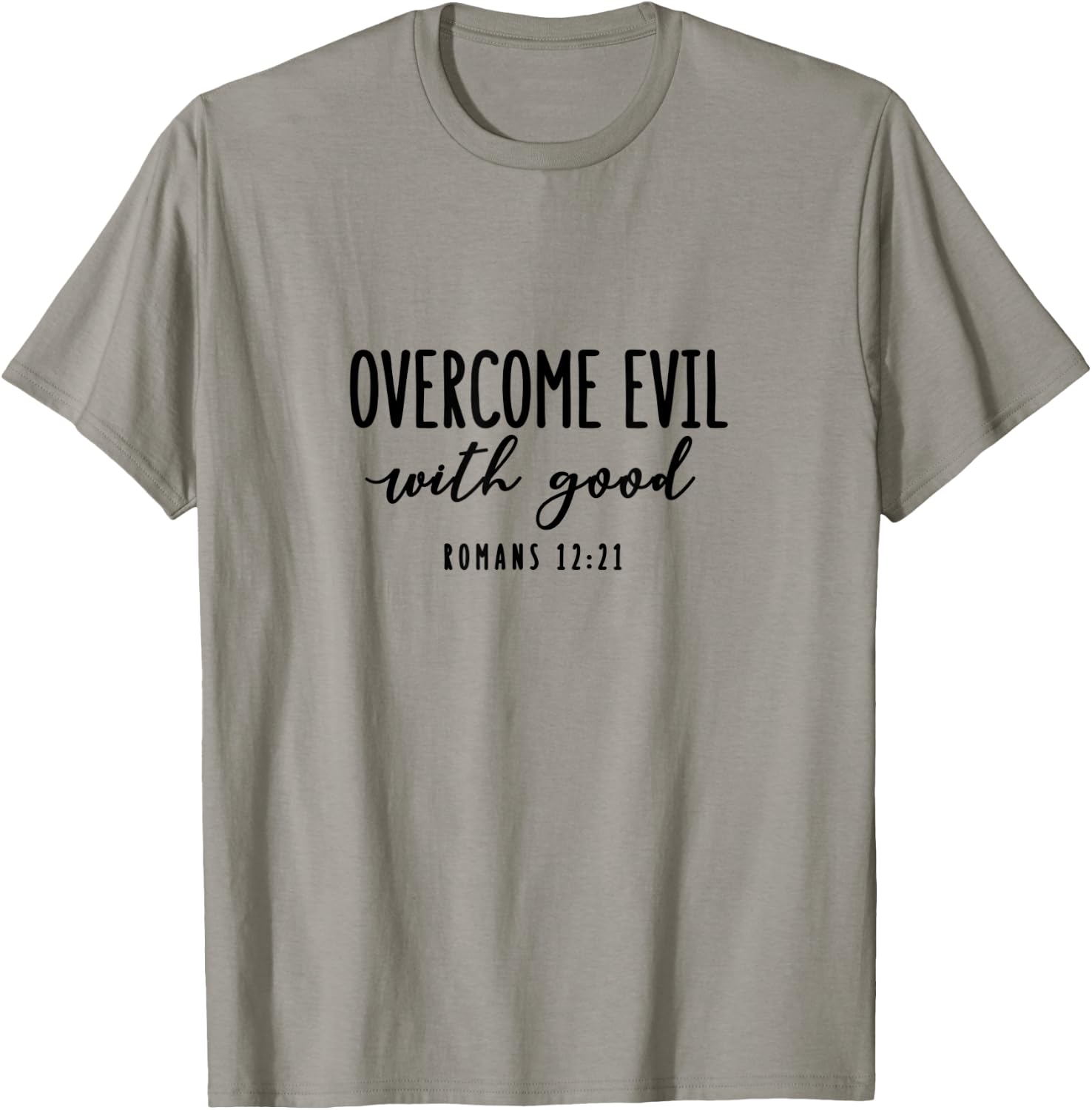 Romans 12:21 - Gift & Men, Christian T-Shirt - T-Shirt | Sand