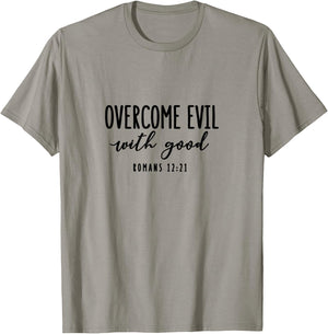 Romans 12:21 - Gift & Men, Christian T-Shirt - T-Shirt | Sand