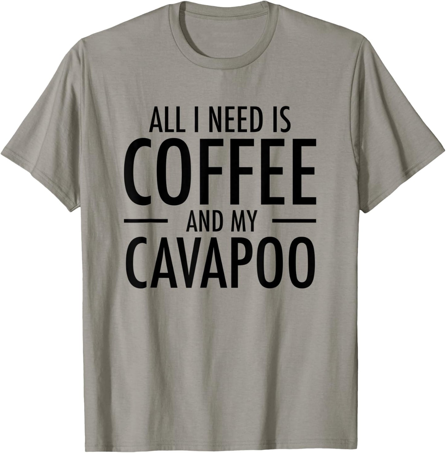 Coffee and Cavapoos Funny Cavapoo Gift Dog Mom Dad Women Kids T-Shirt - T-Shirt | Sand