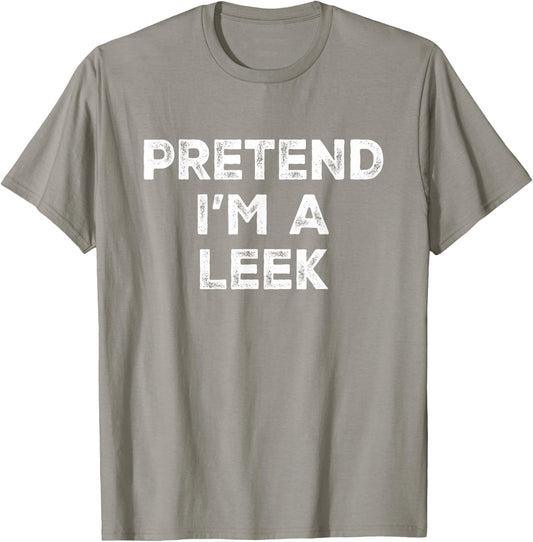 Pretend I'm A Leek Lazy Halloween Costume T-Shirt - T-Shirt | Sand