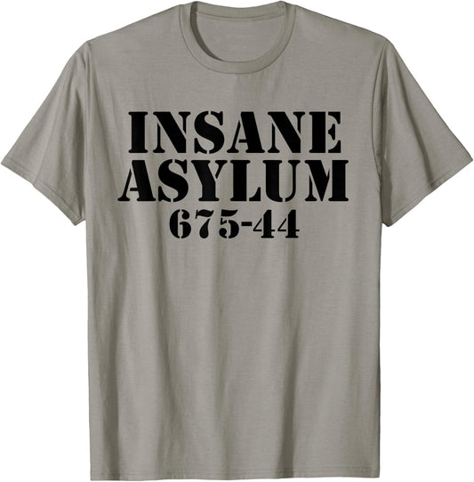 Funny Easy Lazy Halloween INSANE ASYLUM PRISON Costume Gift T-Shirt - T-Shirt | Sand