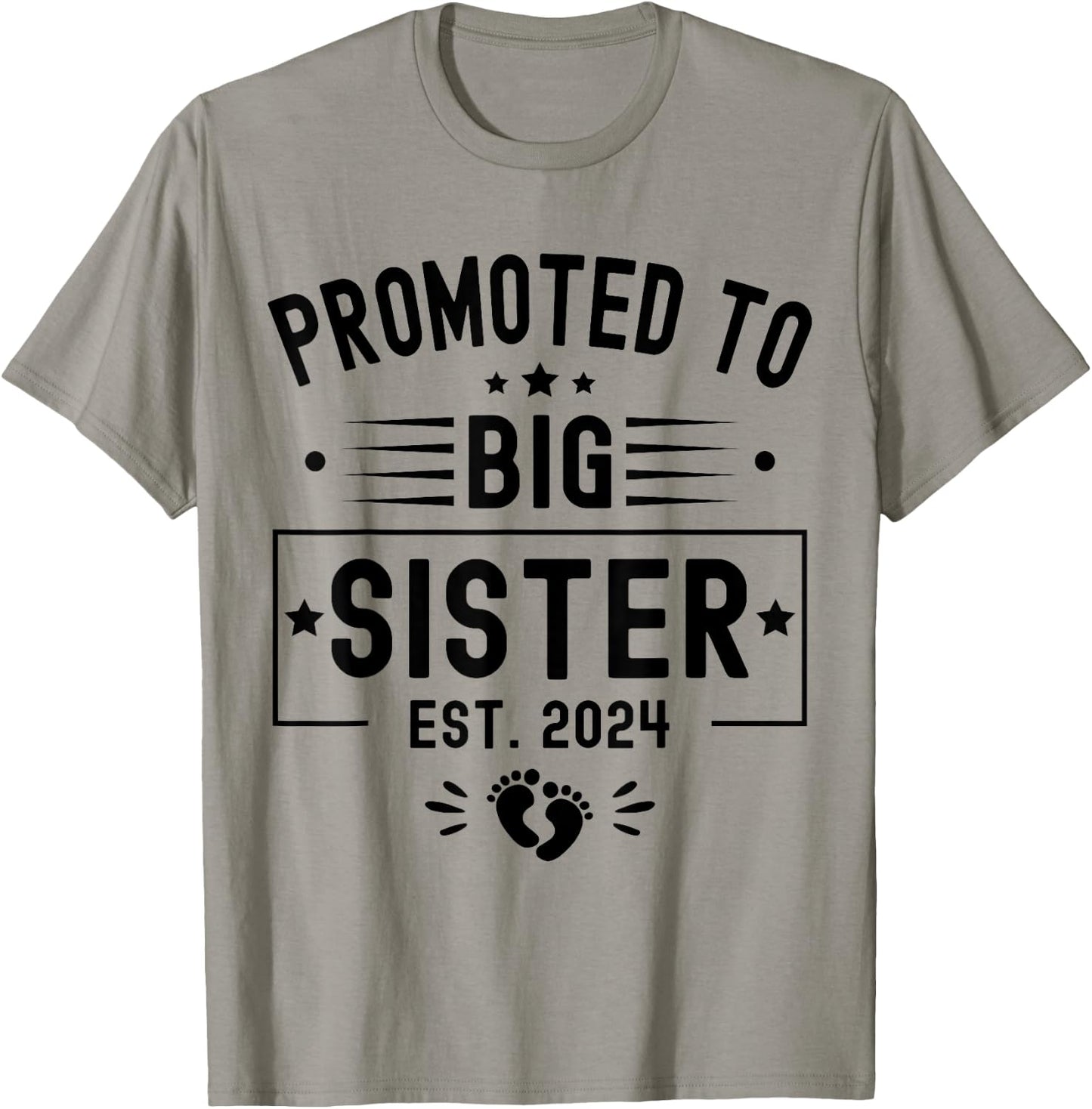 Promoted To Big Sister Est 2024 Soon To Be Big Sister 2024 T-Shirt - T-Shirt | Sand