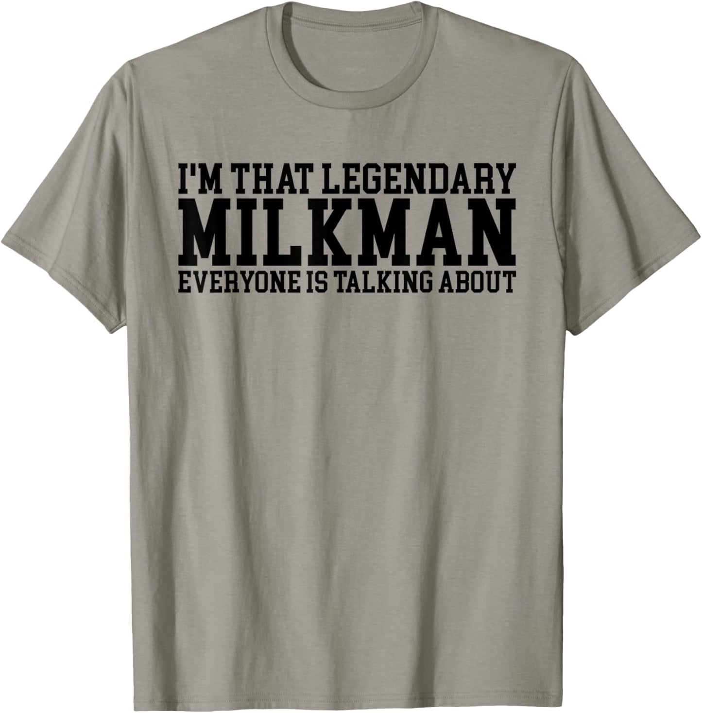 Vintage Milkman, Milk Man Apparel, Funny Milk Lover Gifts T-Shirt - T-Shirt | Sand