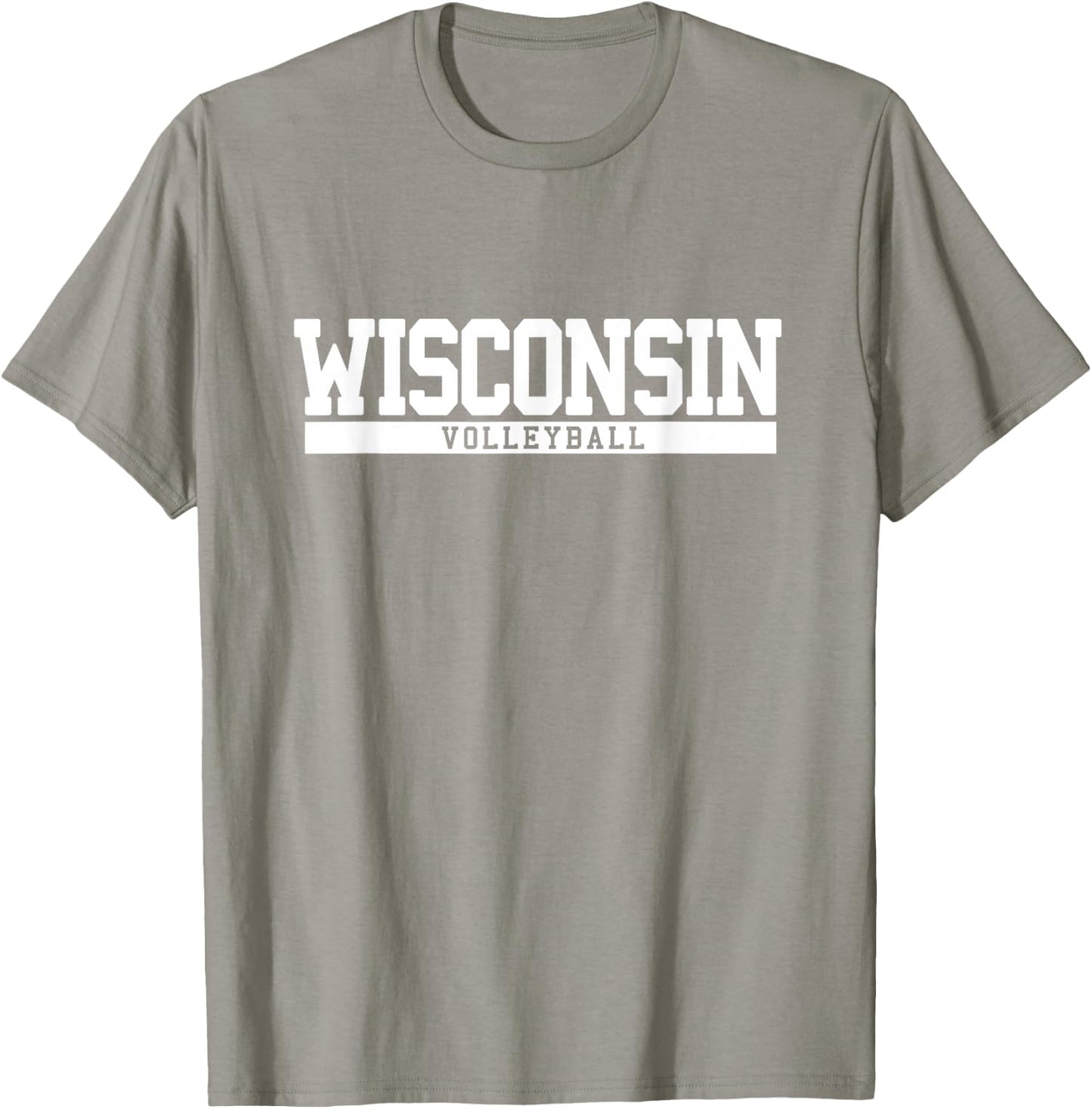Wisconsin Volleyball -Adults Red Small Classic Fit Short Sleeve Modern Classic Fit Volleyball T-Shirt - T-Shirt | Sand