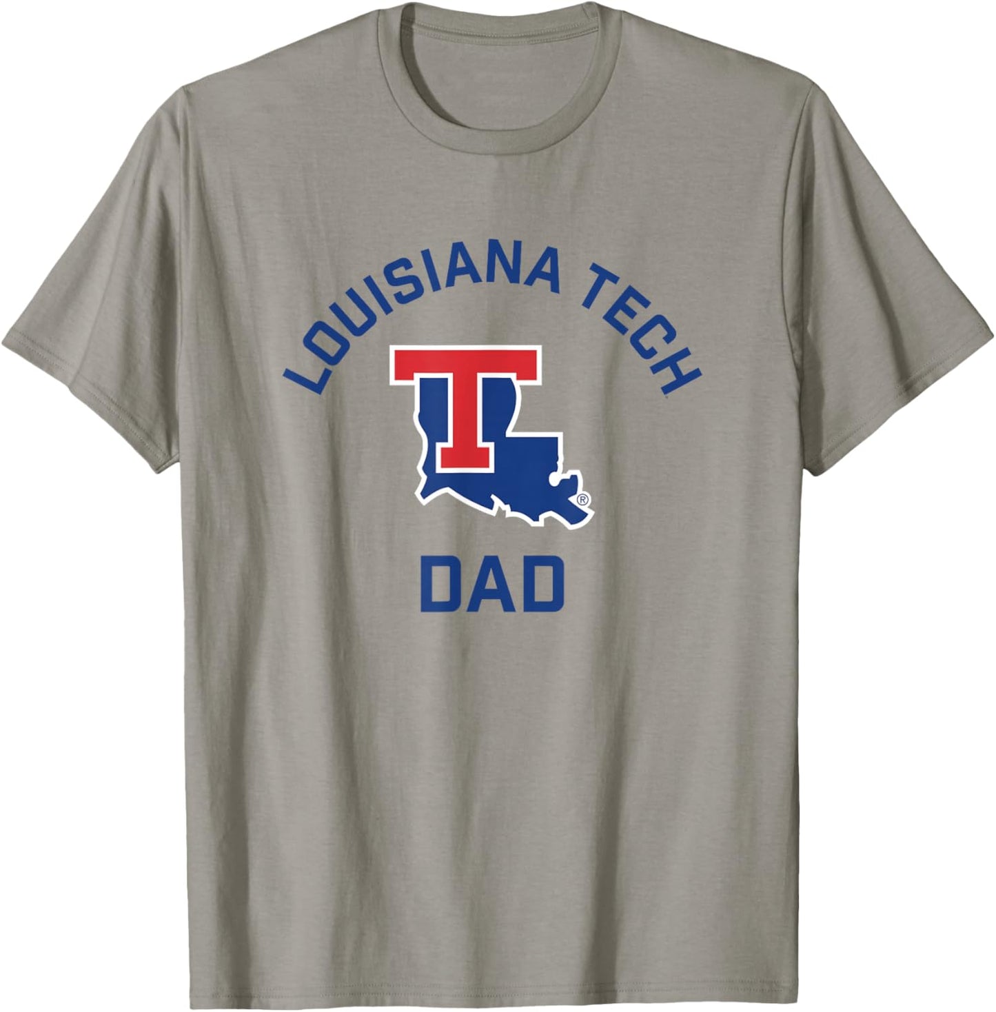 Louisiana Tech Bulldogs Arched Dad T-Shirt - T-Shirt | Sand