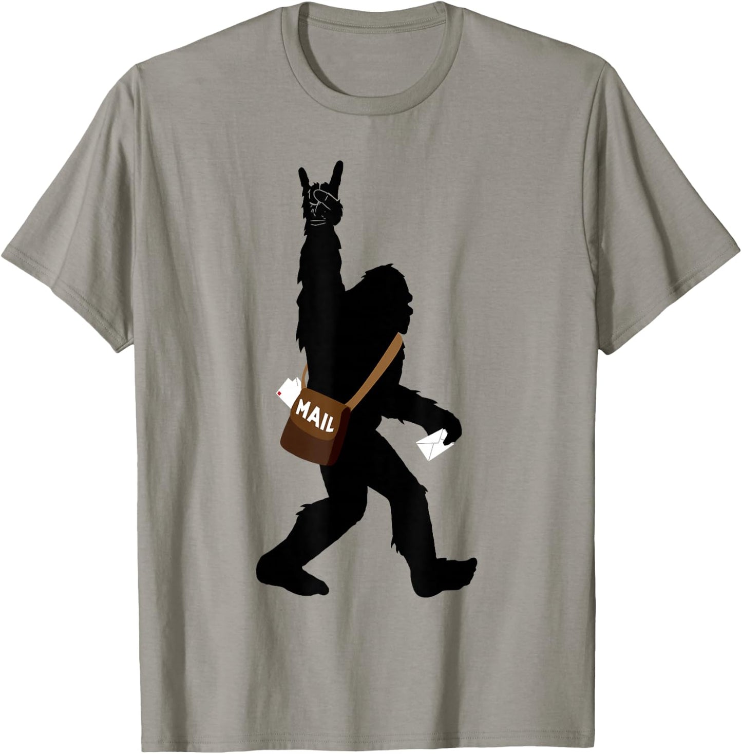 Funny Bigfoot Rock and Roll Rock On for US Postal Workers T-Shirt - T-Shirt | Sand