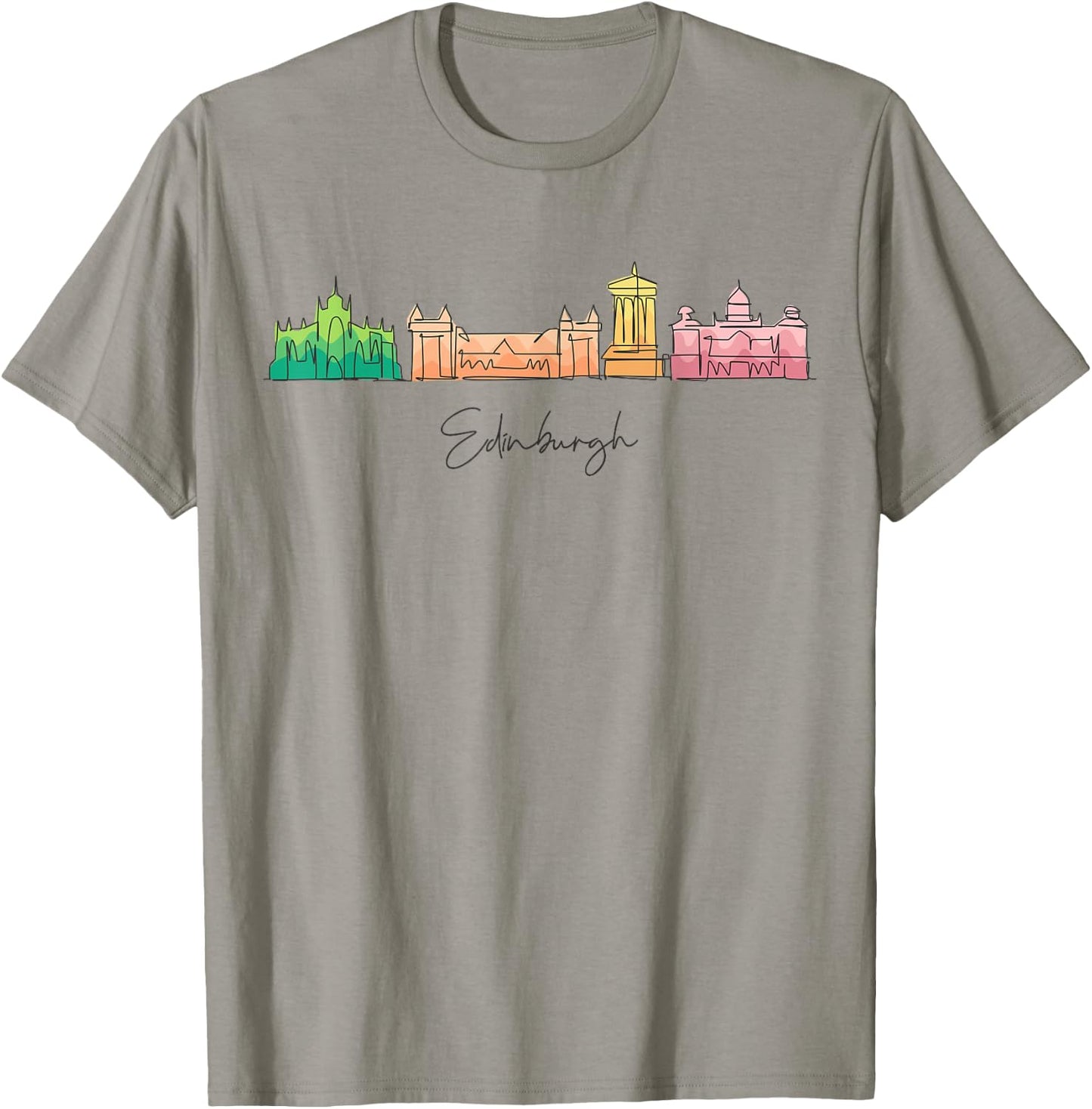 Travel Europe Scotland Edinburgh United Kingdom Vacation T-Shirt - T-Shirt | Sand