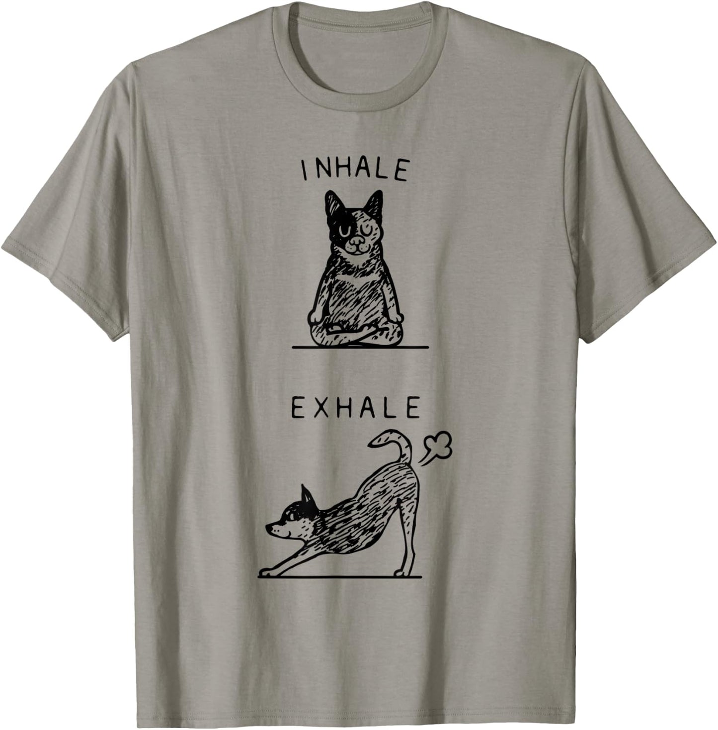 Inhale Exhale Australian Cattle Dog T-Shirt - T-Shirt | Sand