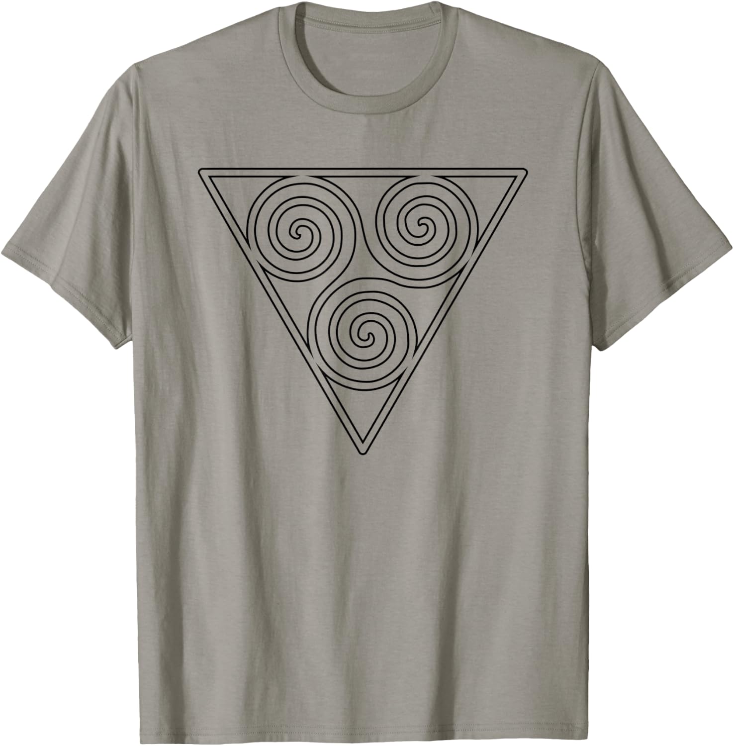 Celtic Symbol - Triskele - Triple Spiral In Triangle 2 T-Shirt - T-Shirt | Sand