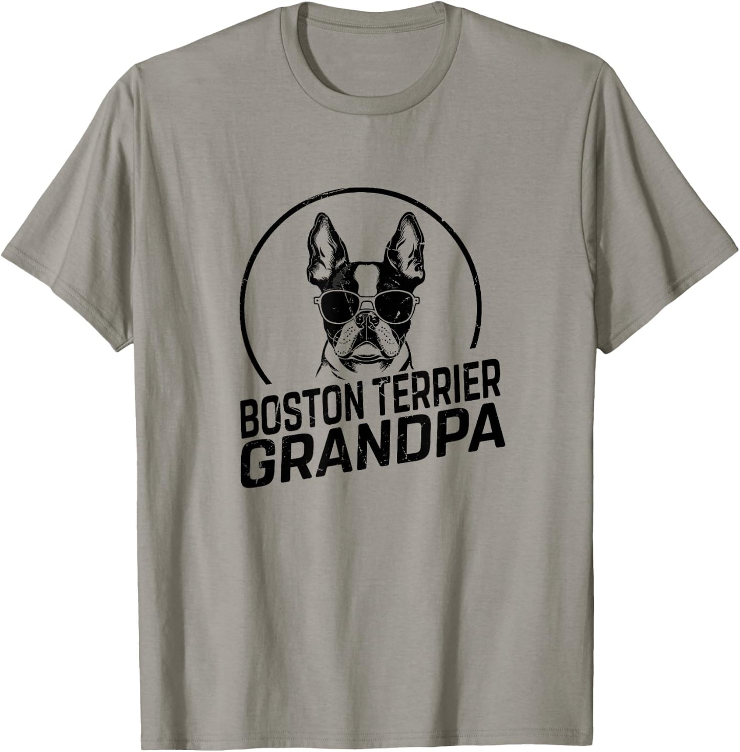 Boston Terrier Dog Grandpa Grand Paw Dog Lover Gifts Men Dad T-Shirt - T-Shirt | Sand