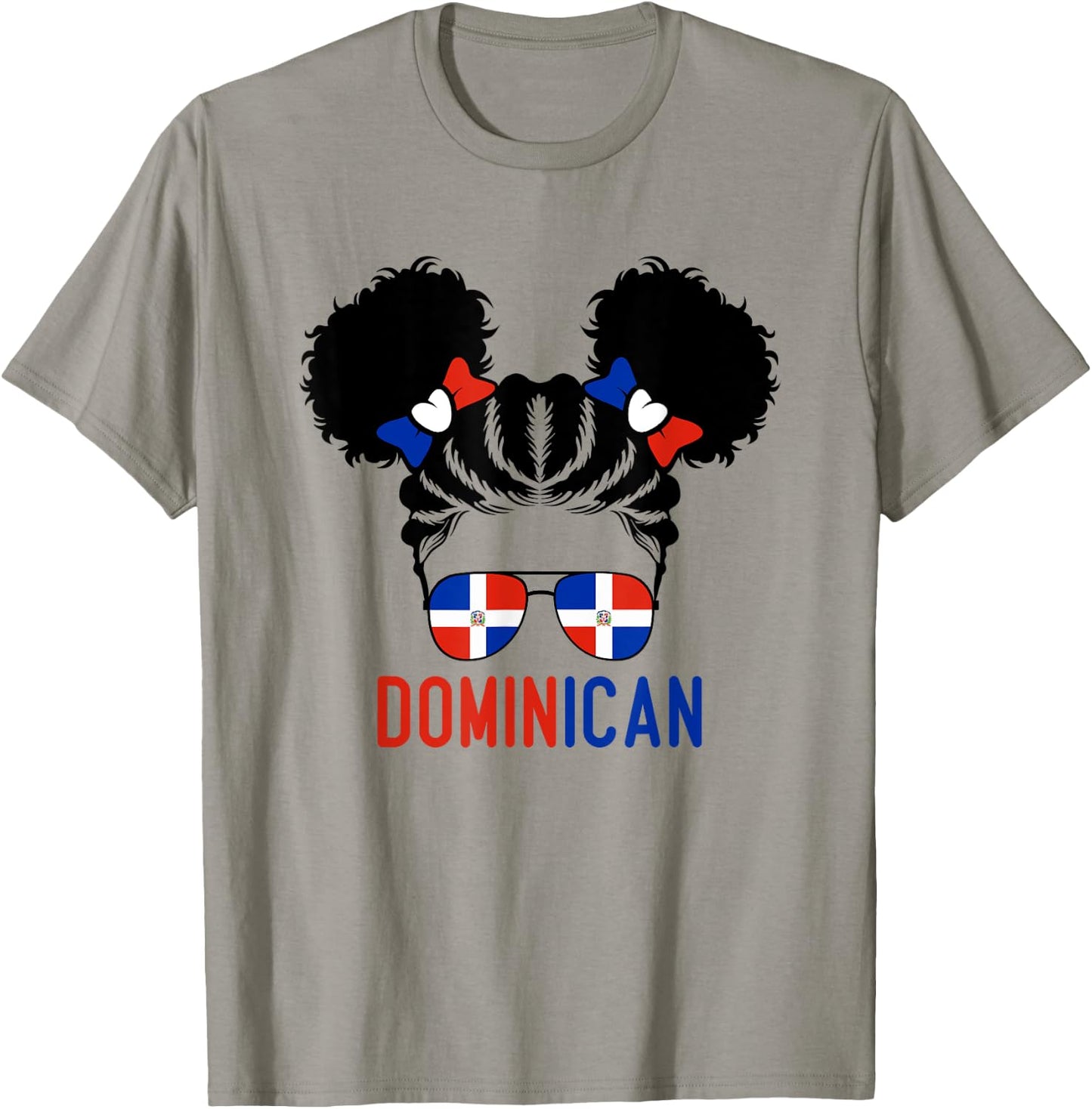 Afro Dominican Girl Baby Kids Youth Republic Dominicana Flag T-Shirt - T-Shirt | Sand