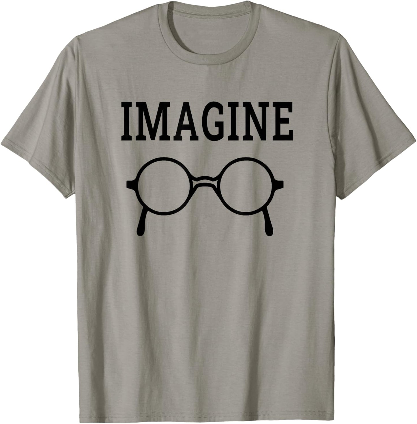 Imagine Peaceful Lennon Glasses No War Peace Vintage Gift T-Shirt - T-Shirt | Sand