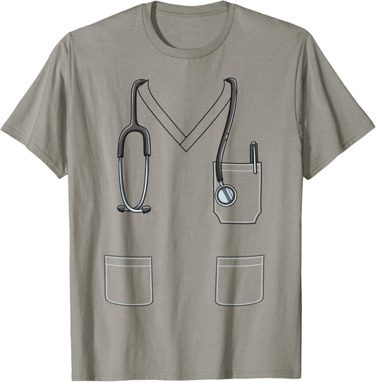 Easy Nurse Costume Nurse Body Headless Nurse Costume T-Shirt - T-Shirt | Sand