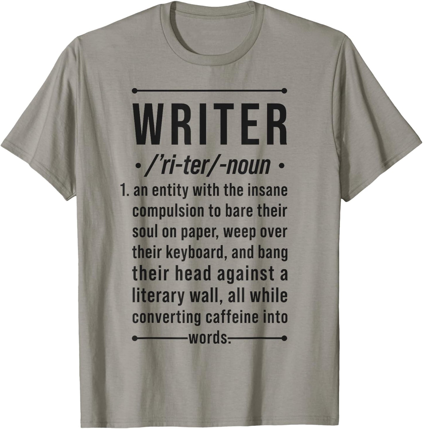 Writer Funny Noun Definition Book Author Novelist Poet Gifts T-Shirt - T-Shirt | Sand