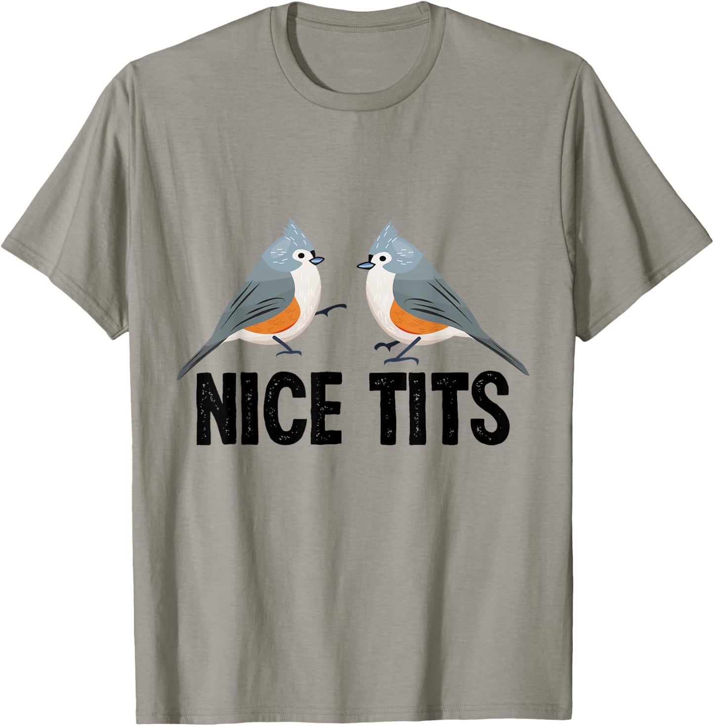 Tufted Titmouse Cute Bird watching Gift Men Women T-Shirt - T-Shirt | Sand