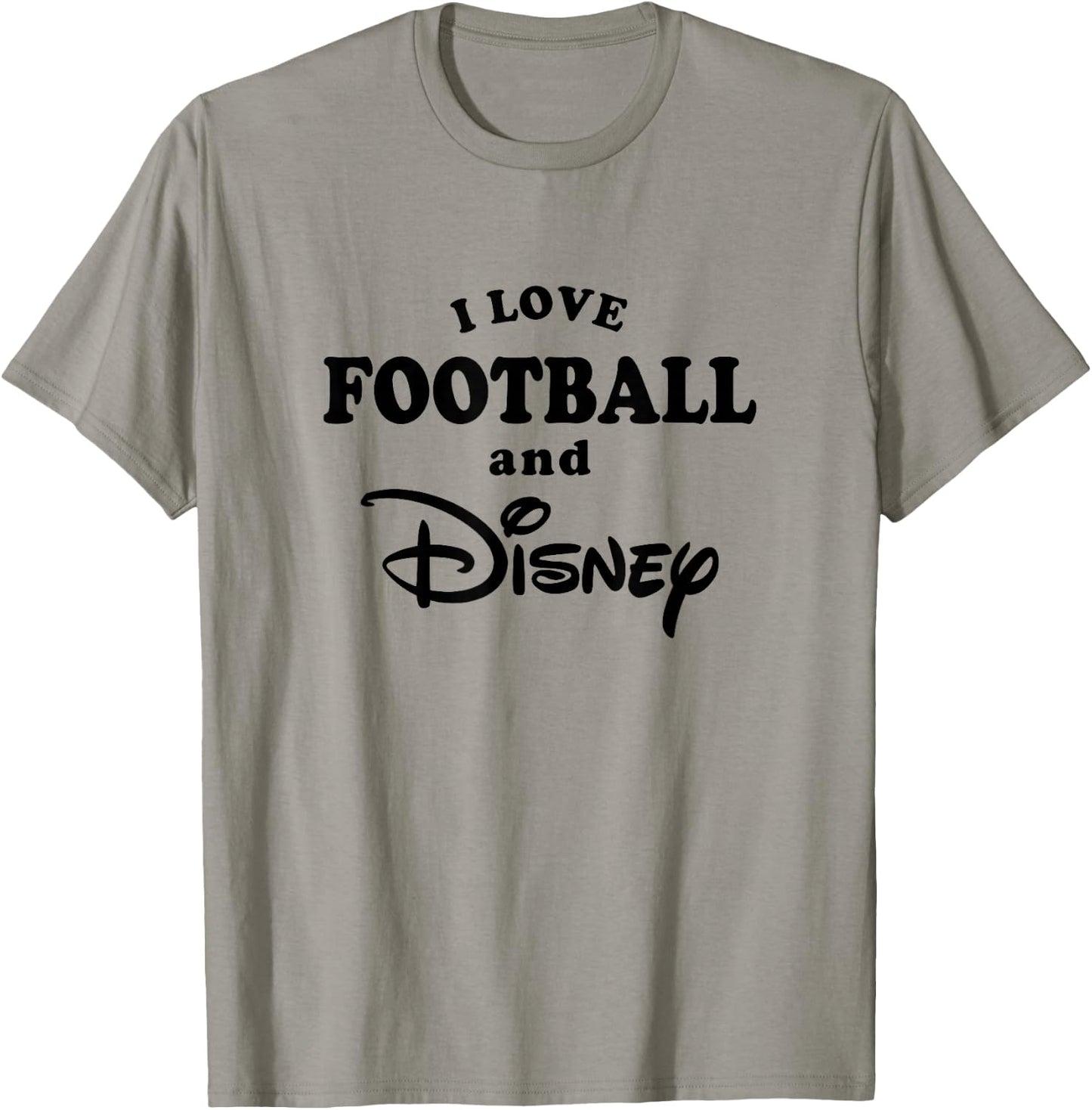 Disney I Love Football And Disney Bold Text Big Chest Logo T-Shirt - T-Shirt | Sand