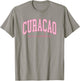 Curacao Caribbean Pink Preppy Throwback Souvenir T-Shirt - T-Shirt | Sand