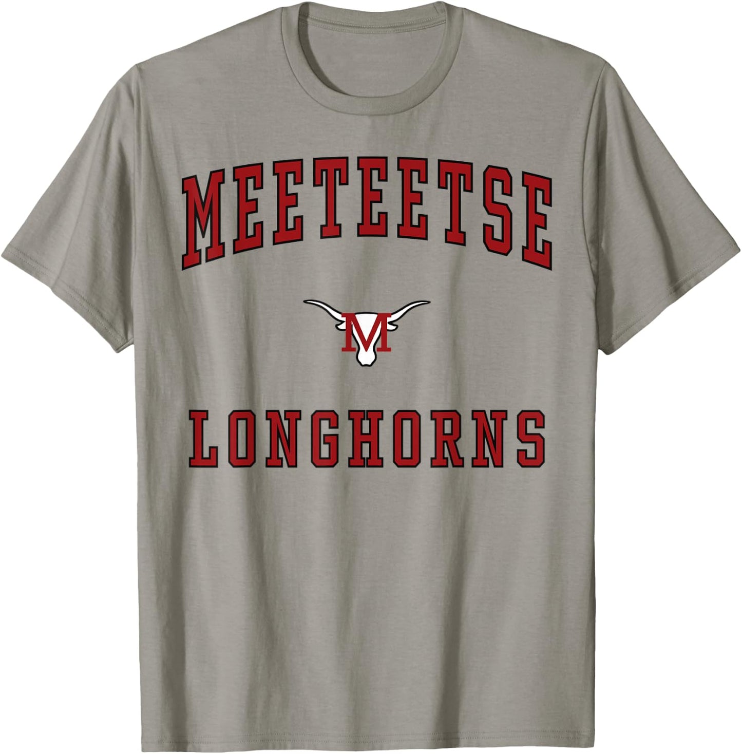 Meeteetse High School Longhorns T-Shirt - T-Shirt | Sand