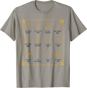 Funny Music Notes Definition Music Theory Instrument Humor T-Shirt - T-Shirt | Sand