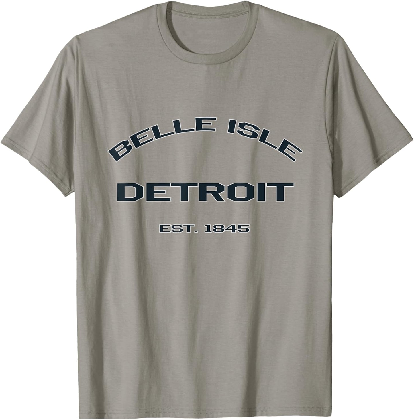 Belle Isle Detroit Dark Lettering Landmark T-Shirt - T-Shirt | Sand