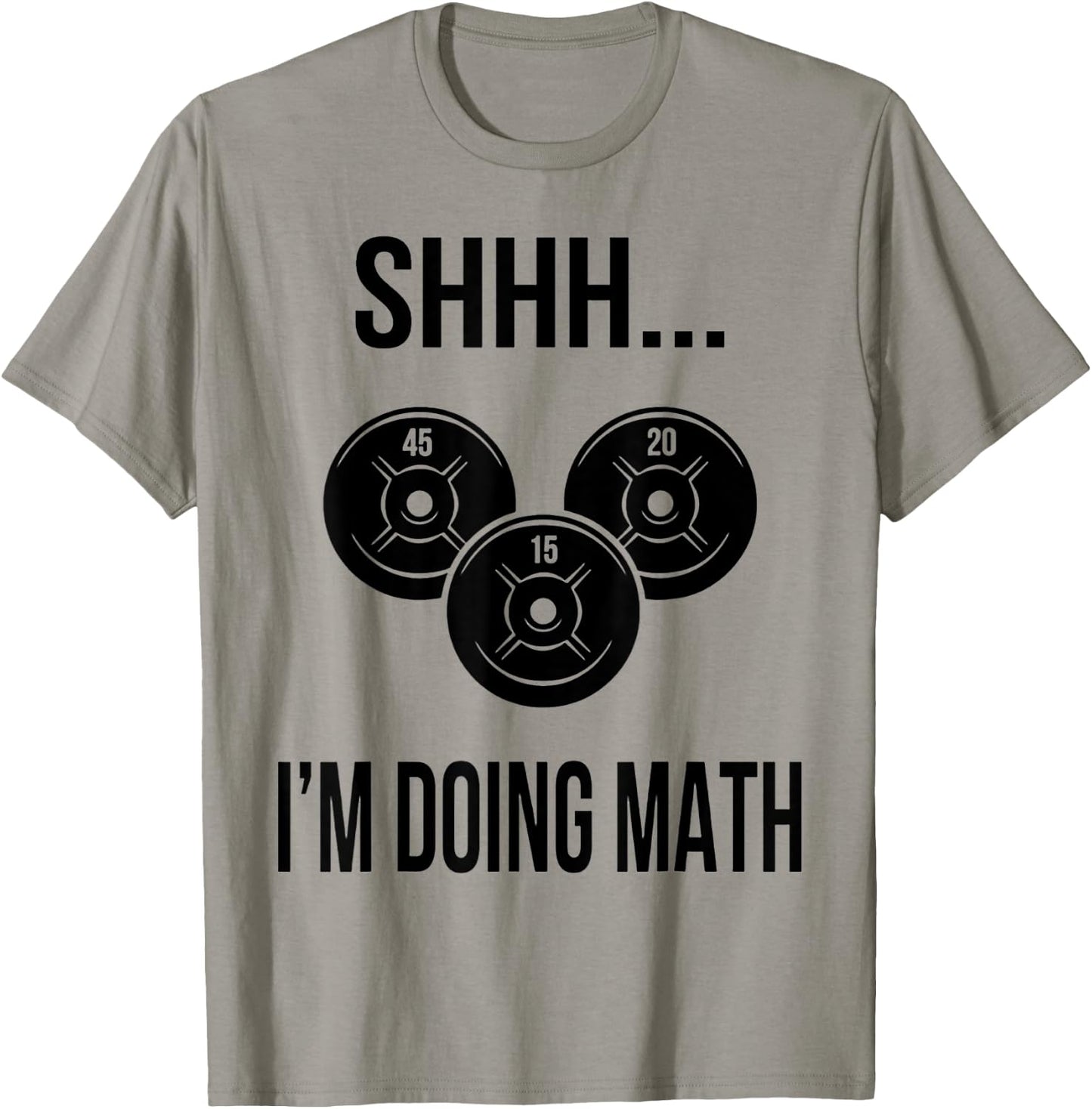 Shhh I'm Doing Math Gym Fitness Math T-Shirt - T-Shirt | Sand