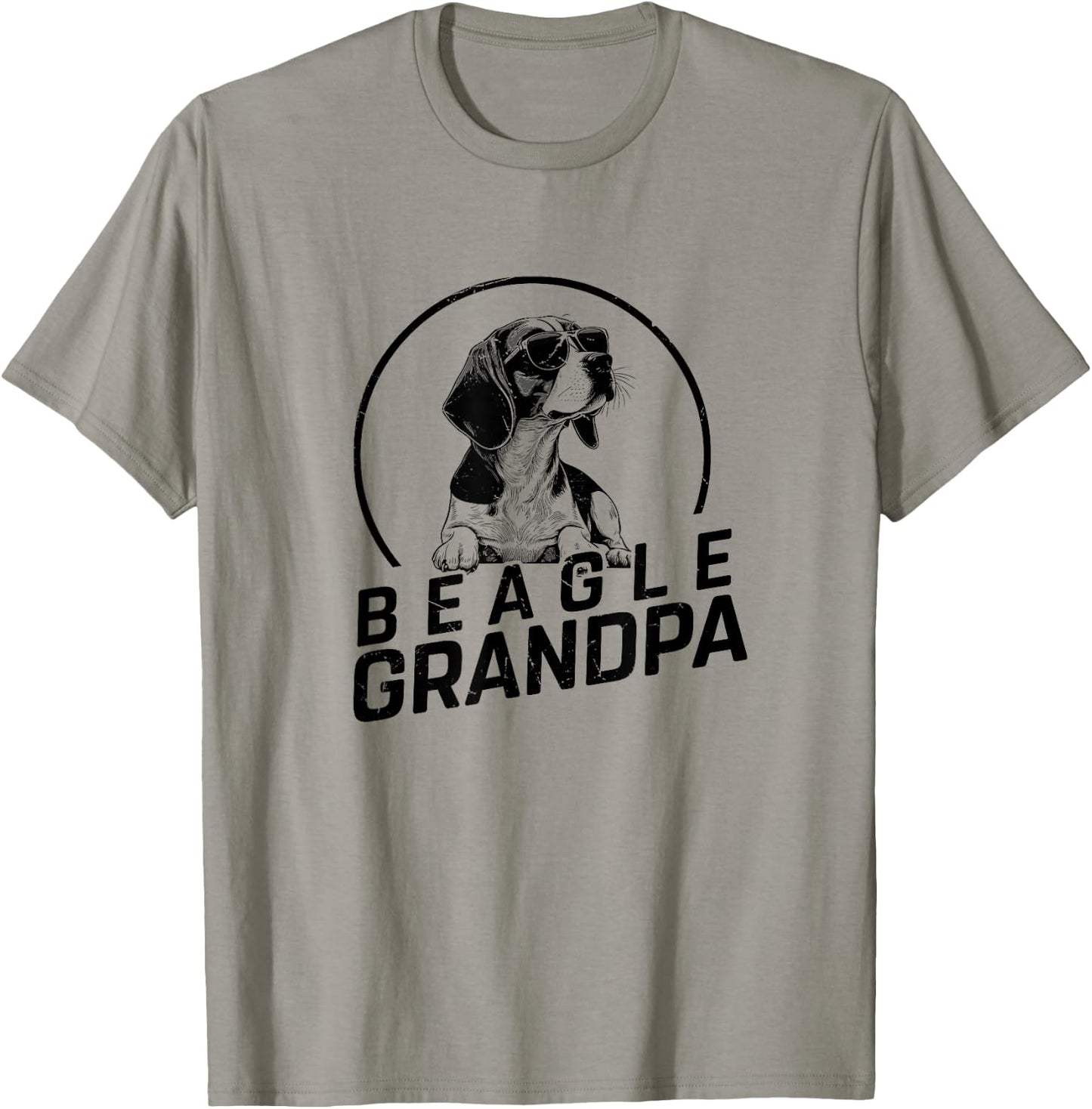 Beagle Dog Grandpa Grand Paw Dog Lover Gifts Men Dad Father T-Shirt - T-Shirt | Sand