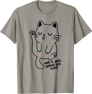 Funny Kitty Butthole Cat Butthole Cat Lover Gifts Men Women T-Shirt - T-Shirt | Sand