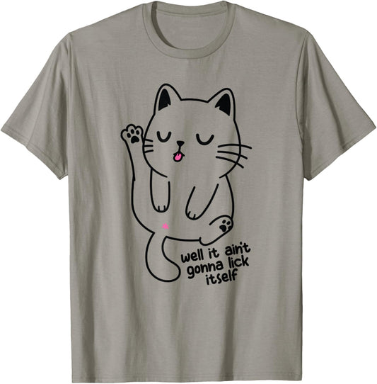 Funny Kitty Butthole Cat Butthole Cat Lover Gifts Men Women T-Shirt - T-Shirt | Sand