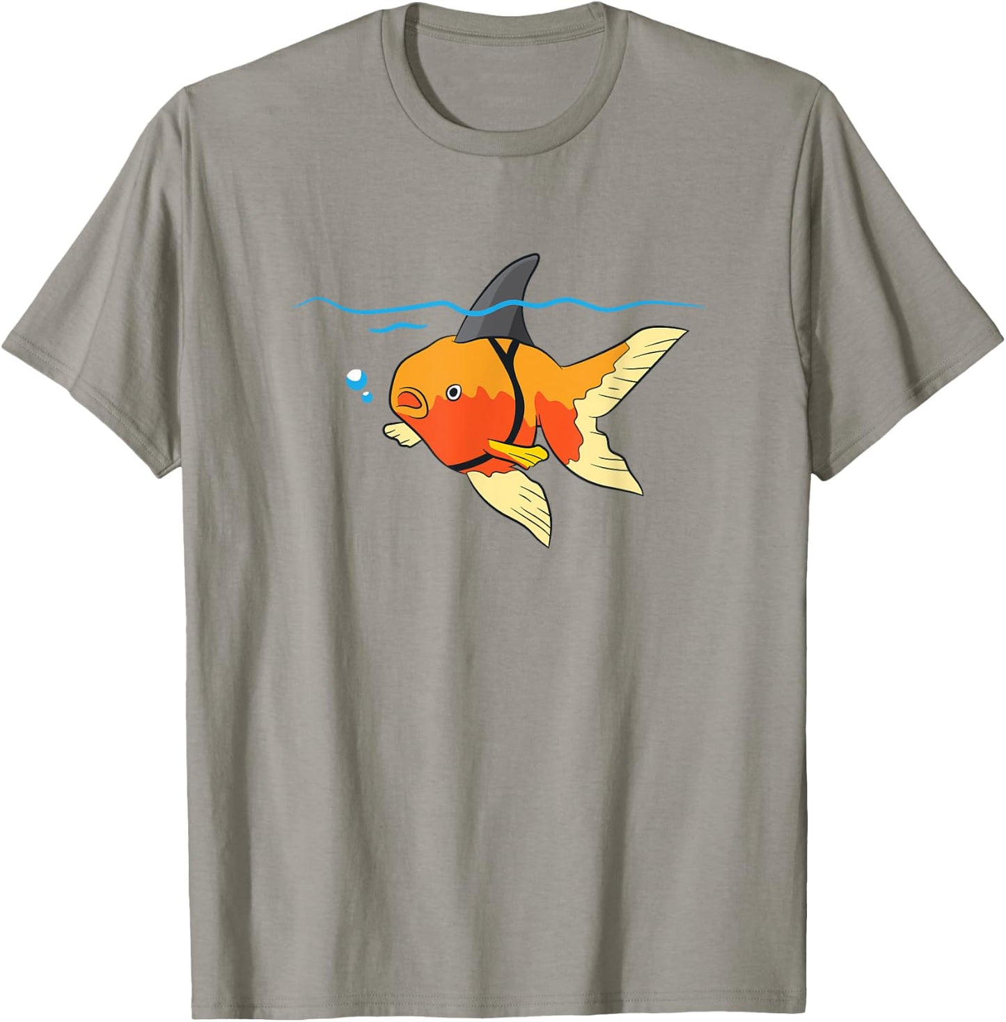 Goldfish Shark Fin Goldfish Motivational Goldfish T-Shirt - T-Shirt | Sand