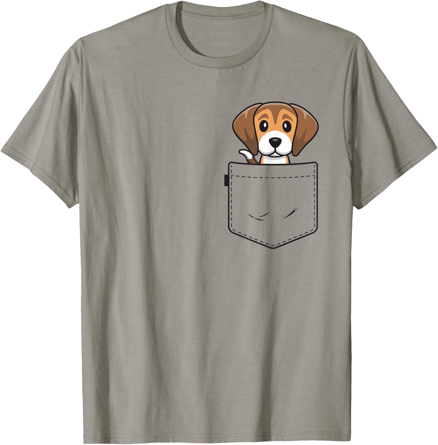 Beagle Dog In Pocket Shirts Men Women Beagle Lover Gift T-Shirt - T-Shirt | Sand