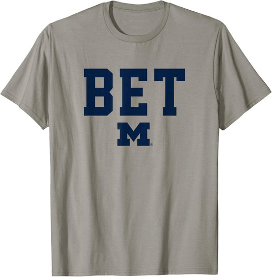 University of Michigan Wolverines U of M BET T-Shirt - T-Shirt | Sand