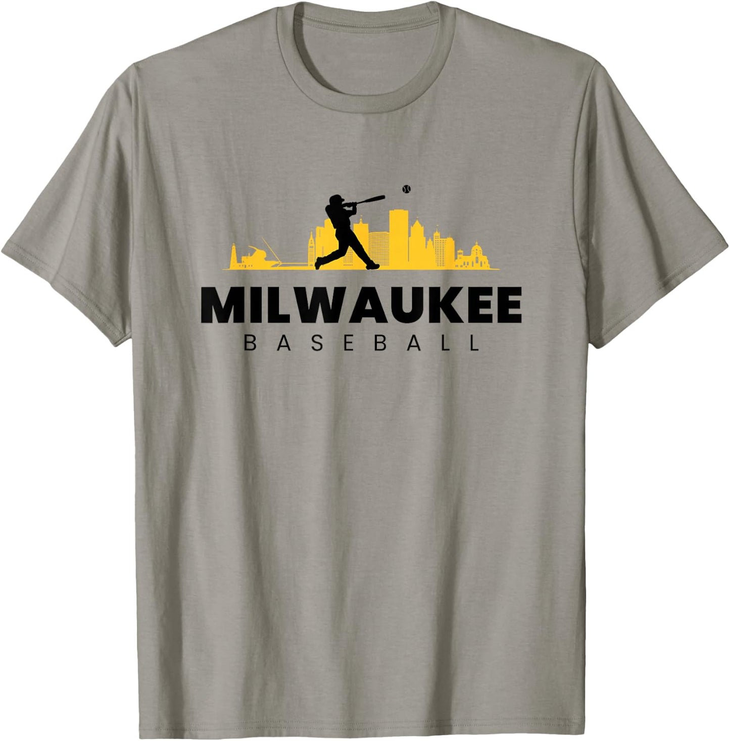 Milwaukee Baseball Vintage Minimalist Retro Baseball Lover T-Shirt - T-Shirt | Sand