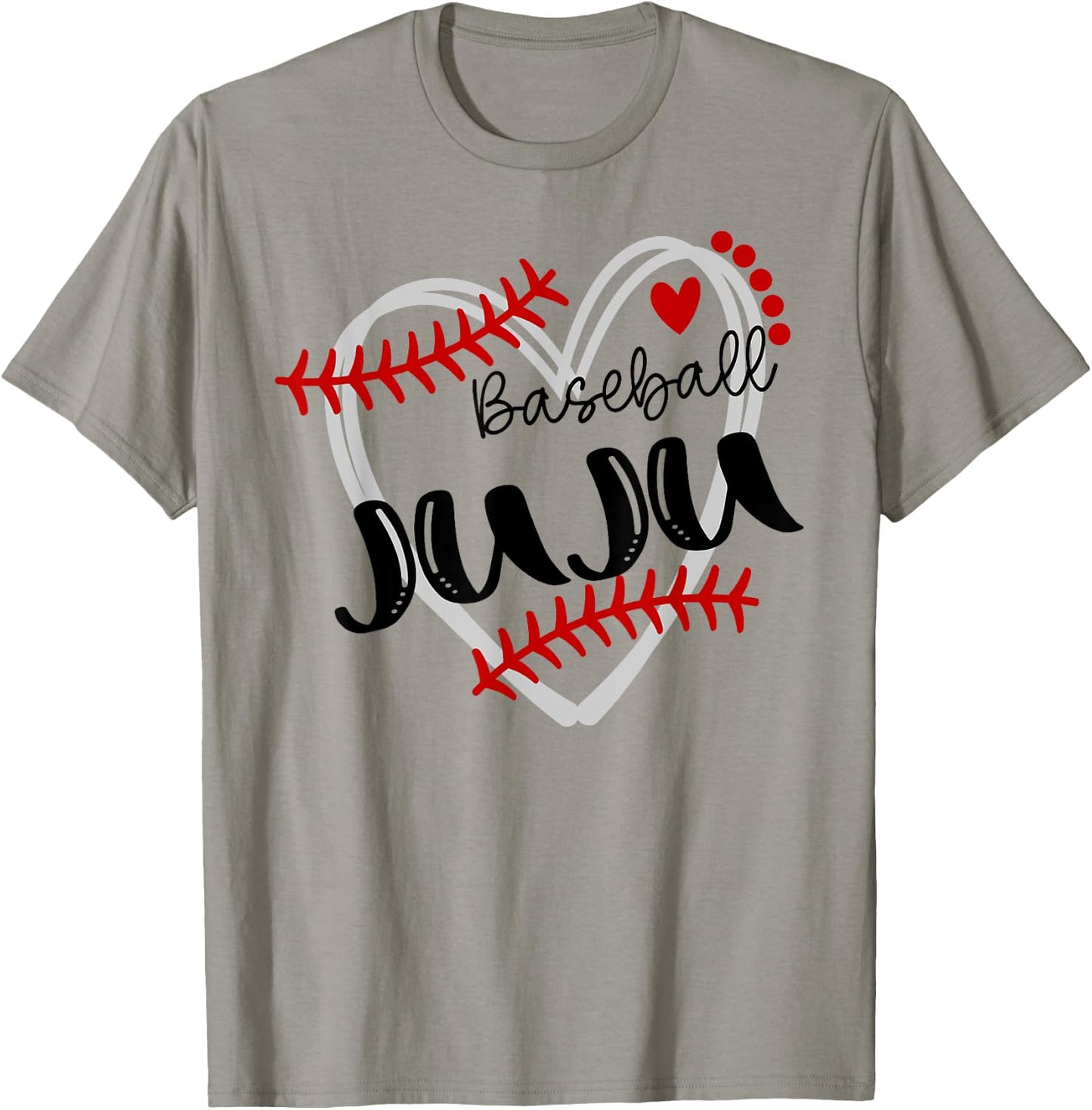 Personalized Baseball Heart Cute Juju Men Women T-Shirt - T-Shirt | Sand