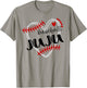 Personalized Baseball Heart Cute Juju Men Women T-Shirt - T-Shirt | Sand