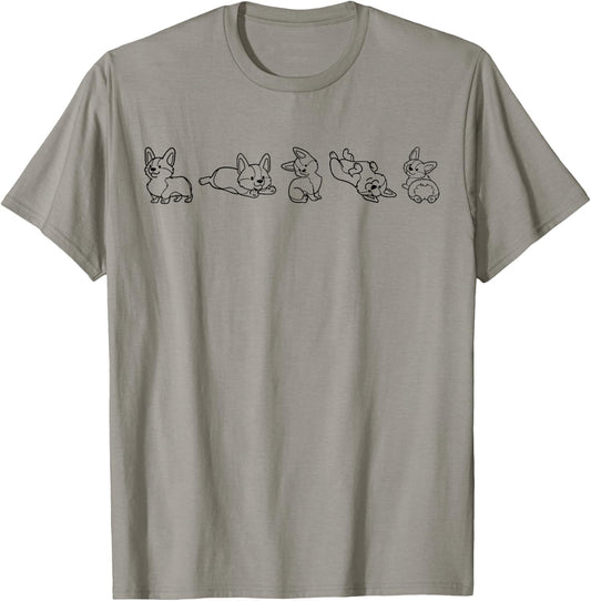 Cute Corgi Mom Vintage Hippie Corgi Mama Dog Mom Mothers Day T-Shirt - T-Shirt | Sand