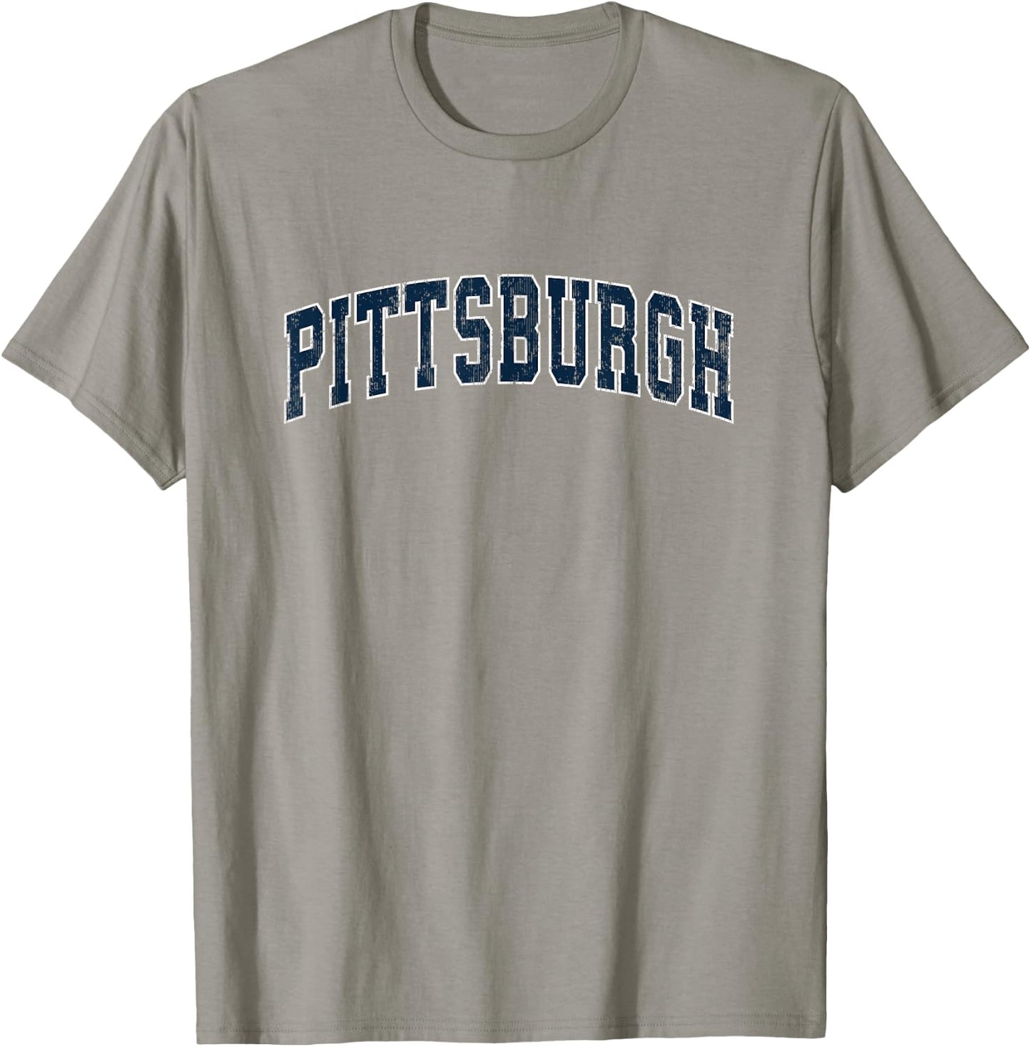 Pittsburgh Pennsylvania PA Vintage Sports Design Navy Design T-Shirt - T-Shirt | Sand