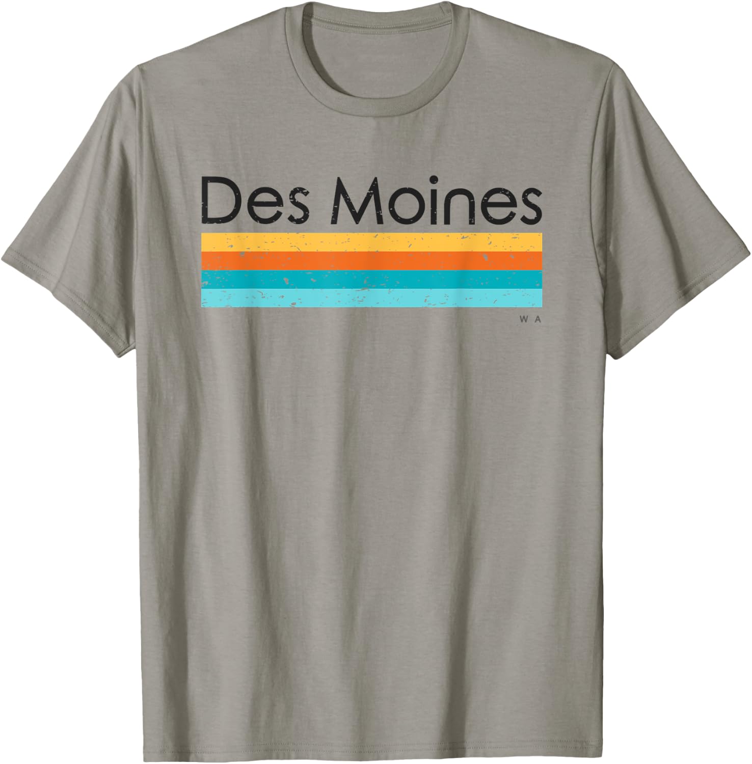 Vintage Des Moines WA Retro Design T-Shirt - T-Shirt | Sand