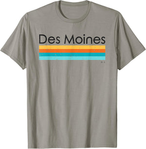 Vintage Des Moines WA Retro Design T-Shirt - T-Shirt | Sand