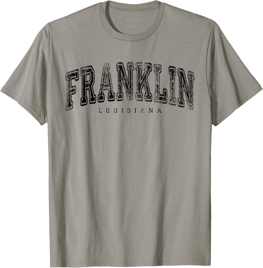 Franklin Louisiana Vintage Retro US City State Travel T-Shirt - T-Shirt | Sand