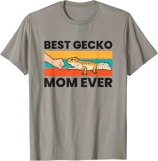 Best Gecko Mom Ever Lizard Leopard Gecko T-Shirt - T-Shirt | Sand