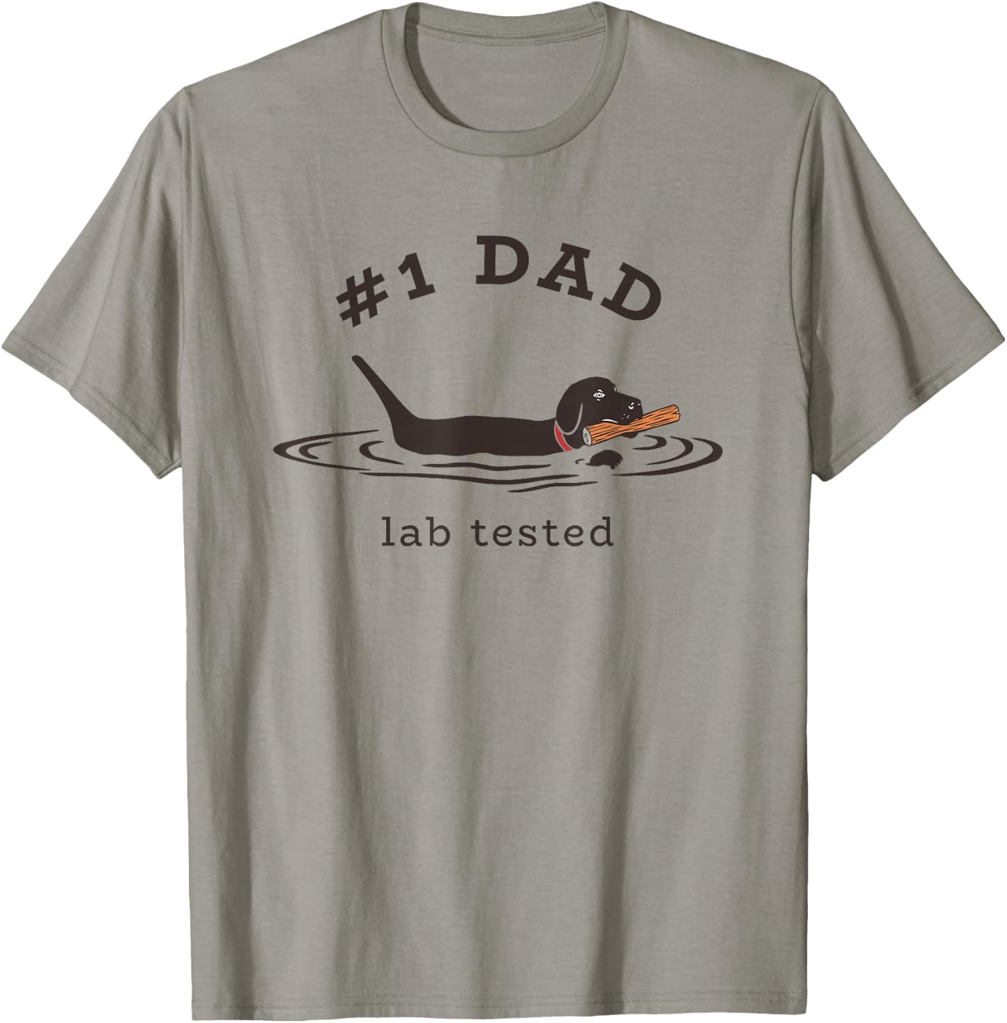 #1 Dad Lab Tested Pun - Labrador Retriever Dog Owner T-Shirt - T-Shirt | Sand