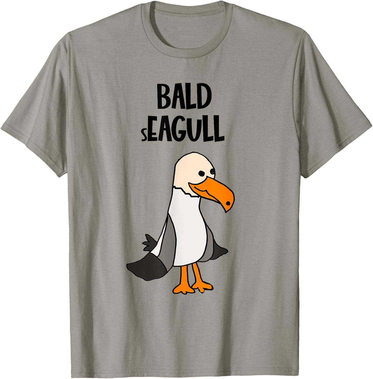 Smileteesfunny Funny Bald Seagull Bald Eagle Beach Pun T-Shirt - T-Shirt | Sand