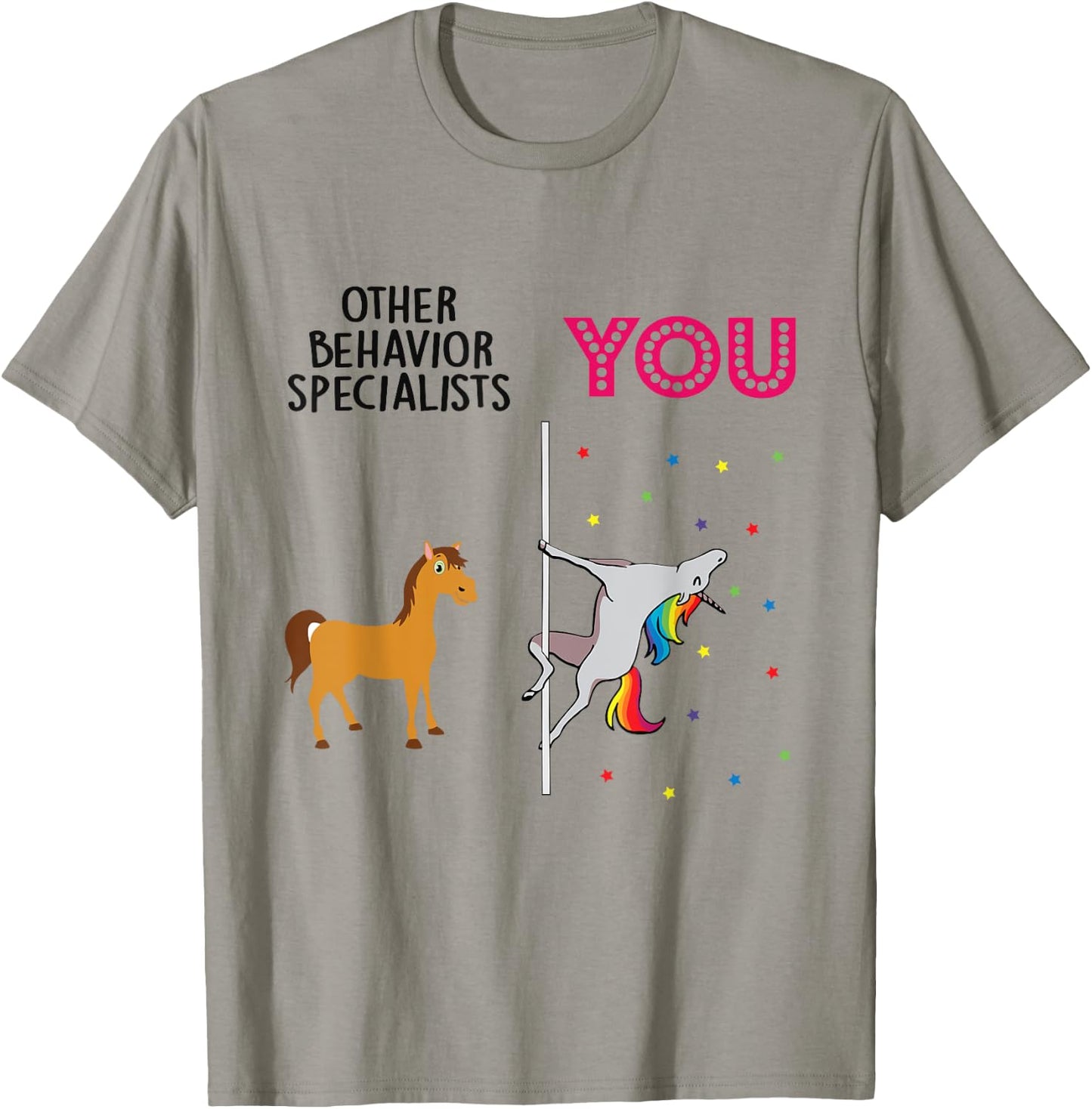 Behavior Specialist Funny Unicorn T-Shirt - T-Shirt | Sand